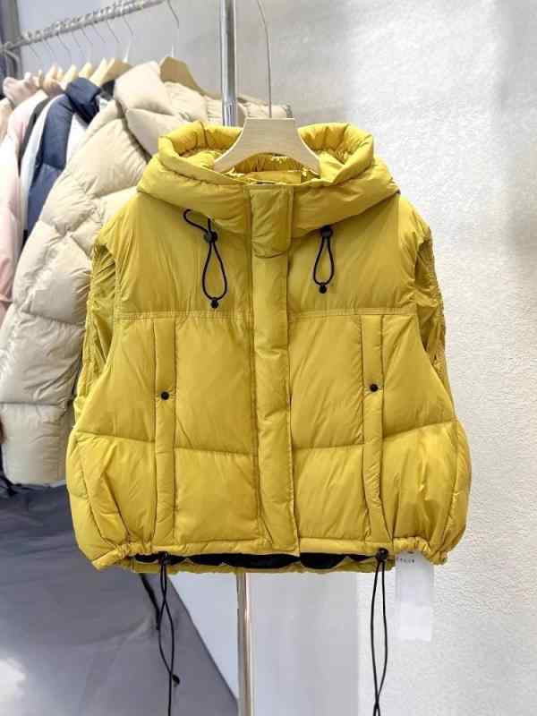 秋冬 レディース フード付き ダウン ベスト 短丈 ゆったり カジュアル ホワイト 軽量 暖か 吸湿速乾 再生繊維