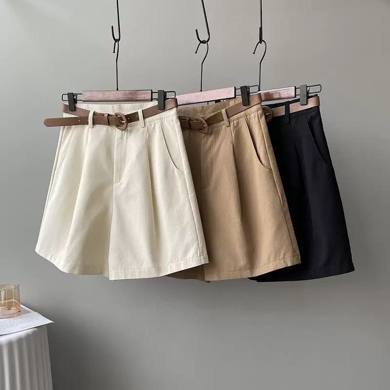 Shirts - レディース ハーフパンツ バミューダパンツ ショートパンツ ハイウエスト 綿 ストレート ゆったり ワークパンツ 細見え 体型カバー 脚長効果 きれいめ 大人カジュアル オフホワイト 夏