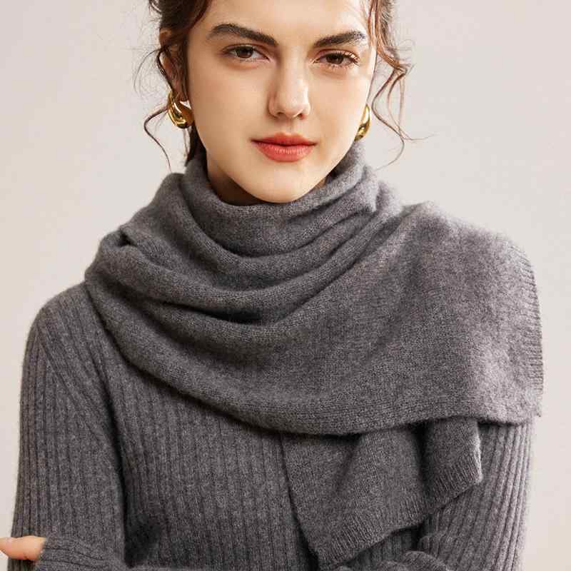 ・素材: カシミヤ100%・編み方: 横編み・機能: 保温・丈: 中長・色: ホワイト,ライトベージュ,ダークベージュ,ダークグレー,ベガニアレッド,ブラック・サイズ: 150×28cm・スタイル: シンプル・スタイル分類: 通勤ファッショ...