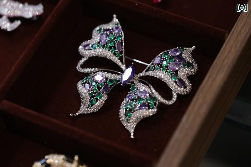 レディース ブローチ リボン モチーフ ジルコニア アクセサリー ジュエリー 上品 ...