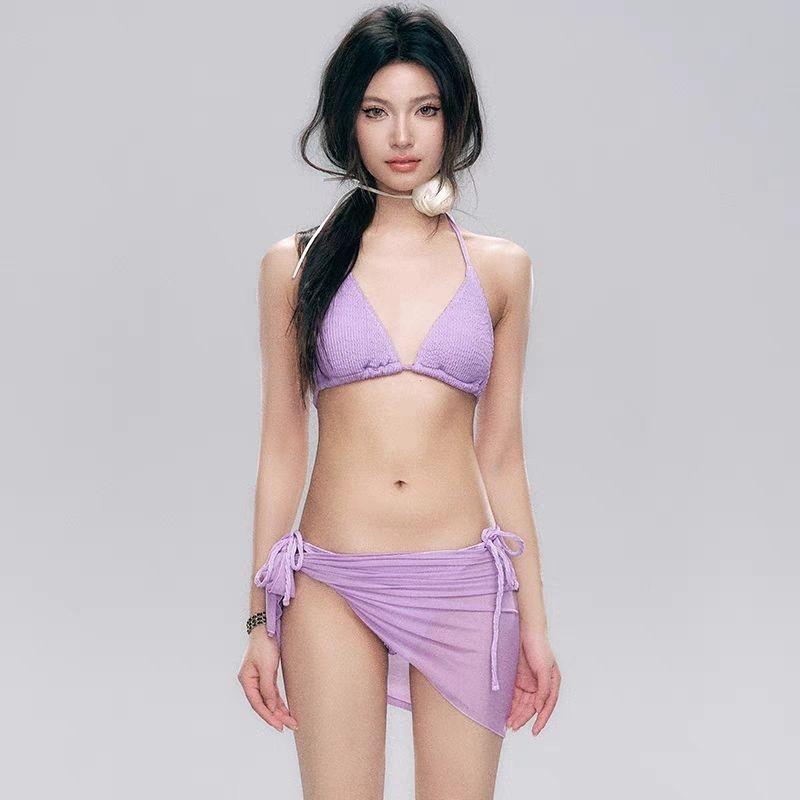 レディース ビキニ 水着 セパレート ホルターネック 紐結び マルチウェイ スタイル...