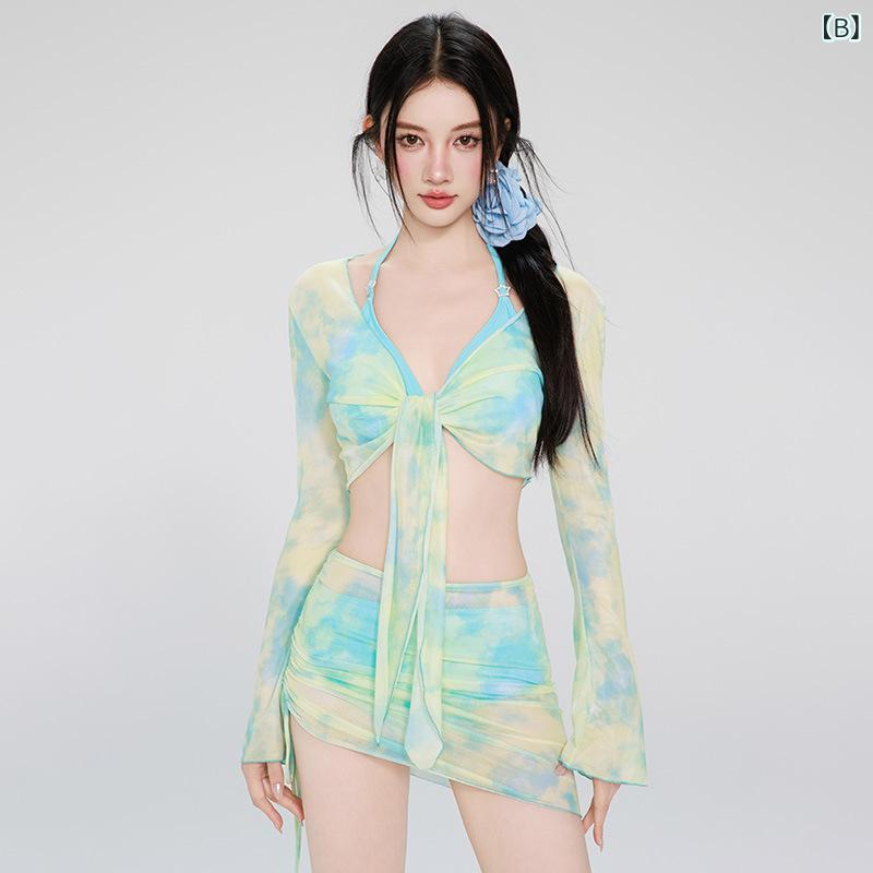 レディース 水着 ビキニ セパレート 2点セット 水色 ブルー 上品 高見え セクシー ...