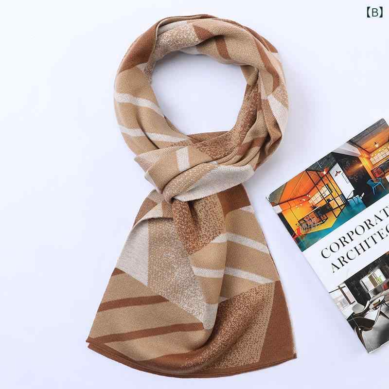 マフラー 秋冬 羊毛 ストライプ 暖か 高級感 ニット ネックウォーマー コーディネート 保湿 軽量 再生繊維 ユニセックス