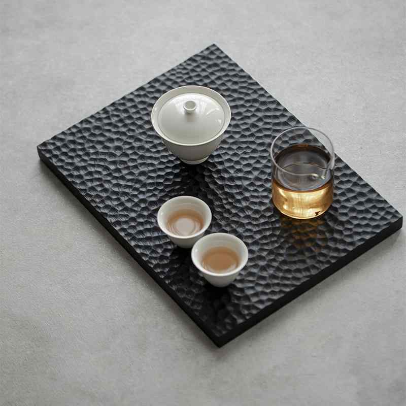 茶器 壺承 茶承 茶盤 茶トレイ アッシュ材 天然木 無垢材 炭焼き加工 ブラック 和風 侘寂 モダン 乾式 茶台 ティーポットスタンド お盆 卓上 インテリア 上品 高見え おしゃれ 普段使い 来客用 自宅用