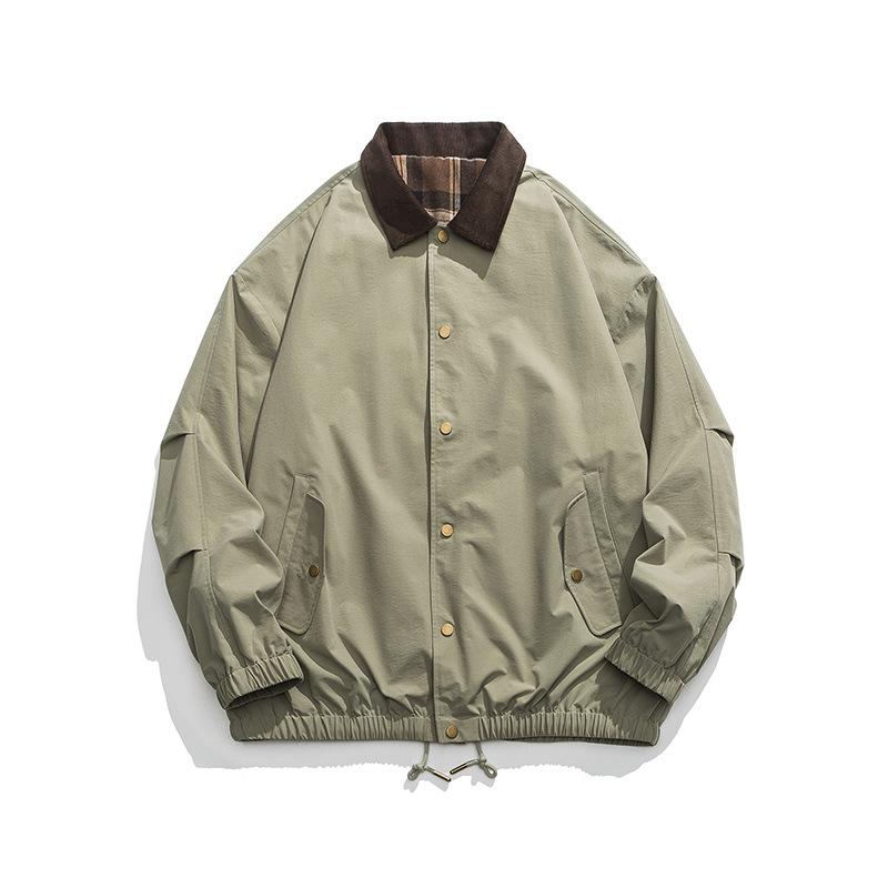 ジャケット メンズ 春夏 日本風 カジュアル 切り替え レトロ ラペル 立体ポケット ボタン 軽量 吸湿速乾 高級感