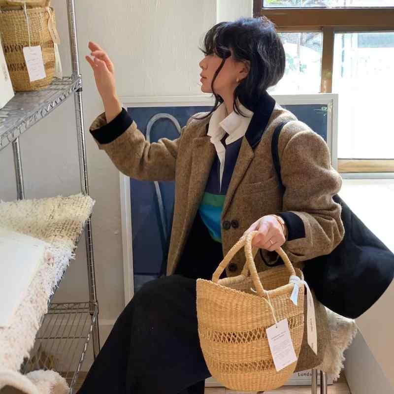 スーツジャケット メンズ 秋冬 ウール ダブルブレスト テーラード ブレザー 通勤 ビジネス カジュアル オフィス 暖か 高級感 軽量 ソフト 素材 ウールブレンド 保温 防風