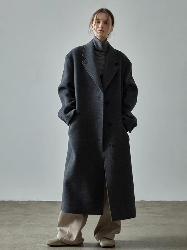 コート レディース 秋冬 ウール ラペル 中長丈 スーツカラー 暖か スタイリッシュ ロング丈 アウター 羊毛混 防寒 ビジネス フォーマル 膝下丈 ウールコート 女性用 冬物 コート丈 コートアウター