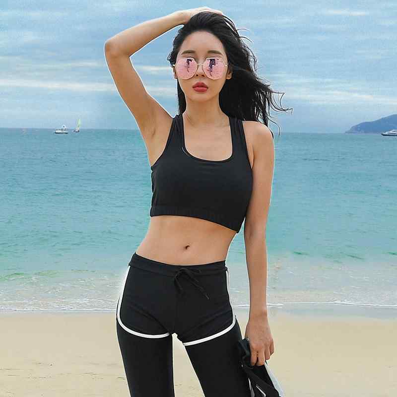 メンズ レディース 男女兼用 ペアルック ラッシュガード 水着 上下セット 長袖 ロングパンツ 10分丈 UVカット 紫外線対策 フィットネス セパレート 体型カバー 露出控えめ 動きやすい マリンスポーツ ダイビング シュノーケリング サーフィン 海