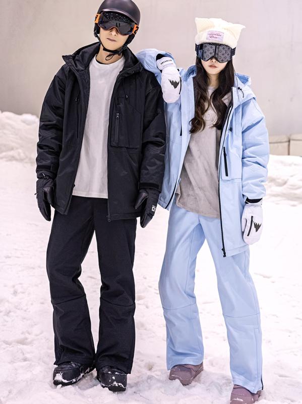 秋冬 男女兼用 スキーウェア アイススケート服 セット 保暖 アウトドア ゆったり 大きいサイズ 保温 切..