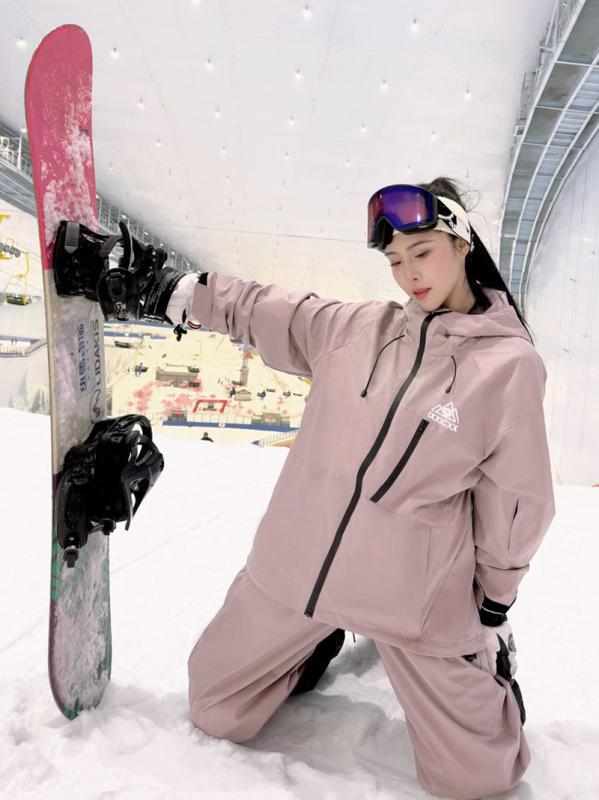 秋冬 スキーウェア 男女兼用 防水 防風 保温 ゆったり 大きいサイズ セパレート セット ルーズフィット..