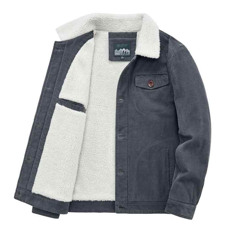 Trousers, Bottoms - ジャケット メンズ ユース 秋冬 コーデュロイ コットン 厚手 暖か ボア 裏地 レトロ ビンテージ ショート丈 ミリタリー ワーク カジュアル ストリート ビッグサイズ オーバーサイズ