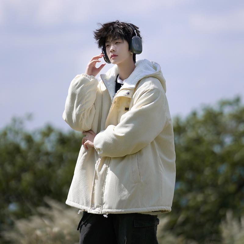コート メンズ 秋冬 フード付き 羊毛 厚手 アウター ビッグサイズ シティスタイル 暖か トレンド 防寒 ストリートファッション レイヤード コーディネート 日常使い 軽量 柔らかい 着心地 スタイリッシュ モダン デザイン ユニセックス 可能 暖房不