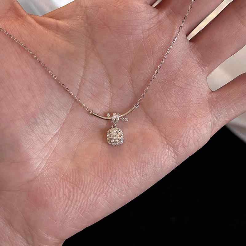 ネックレス レディース 純銀 願いの星モチーフ ロープ結び 吊り下げ 超輝く 高級感 ファッション アク..