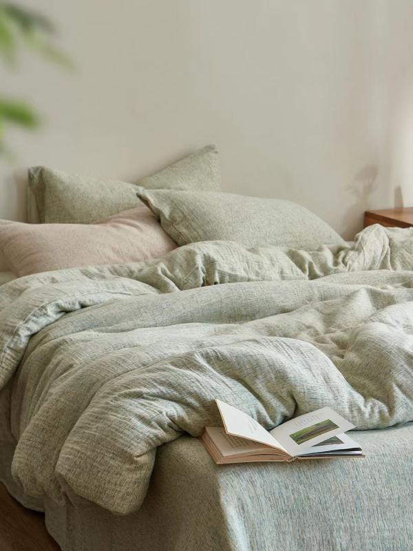 ベビー寝具 ベビー ガーゼ 四件セット 純綿 三件セット 加厚 花柄 清新 簡約 全綿 色織 双層 綿100% シンプル かわいい 部屋着 室内用 軽量 吸湿速乾 接触冷感 再生繊維 男女兼用 通年