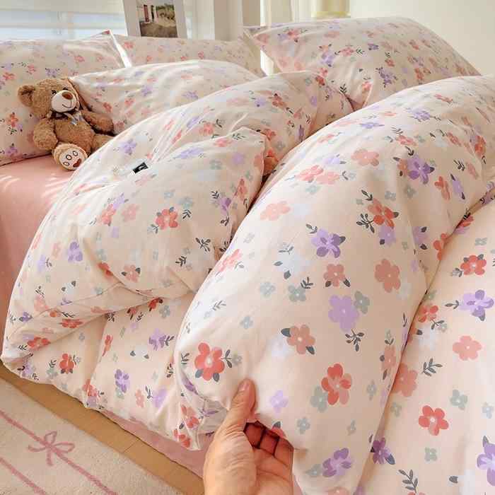 寝具セット 学生用 純綿 厚手 花柄 フレンチスタイル 4点セット 3点セット 吸湿速乾 軽量 部屋着 日常使い