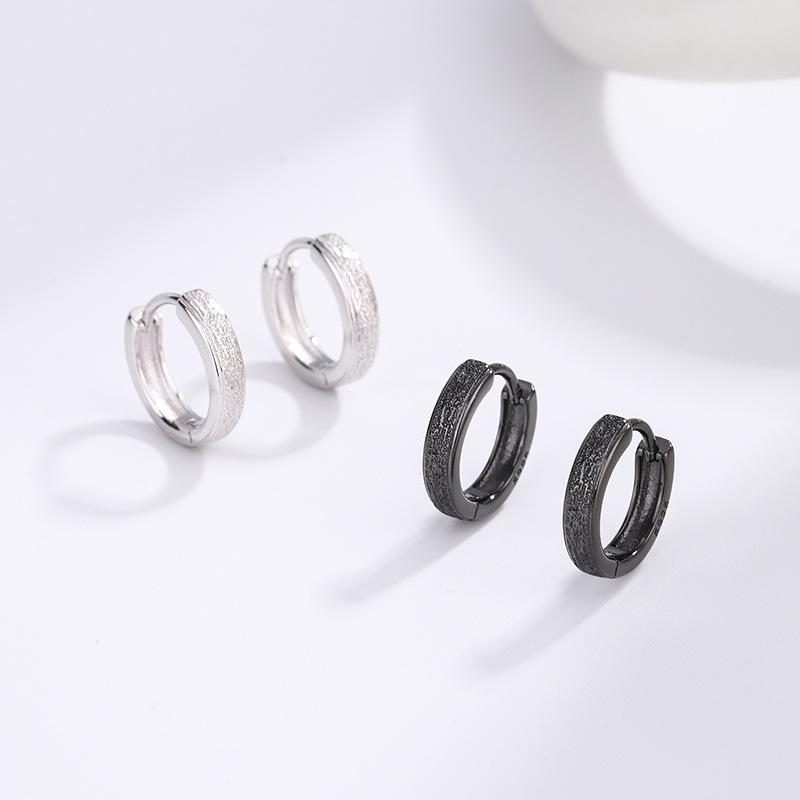 イヤリング メンズ レディース 純銀 磨砂加工 男女兼用 インフルエンサー 百搭 高級感 イヤーカフ シル..