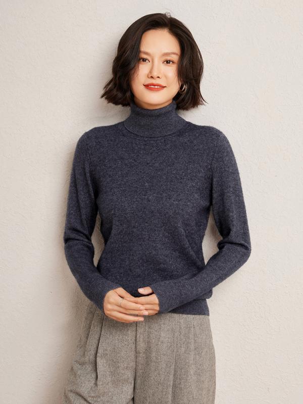 セーター レディース タートルネック 秋冬 カシミヤ ゆったり 長袖 シンプル ニット インナー プルオーバー ベーシック