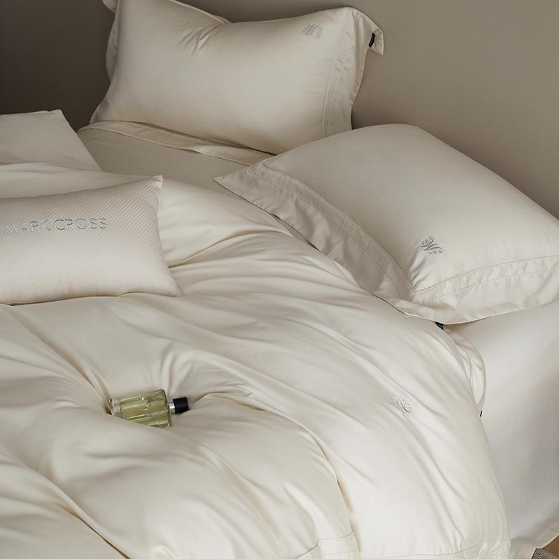 秋冬 保暖 ベッドシーツ 4点セット 加厚 磨毛 長繊維綿 高密度 細紗 コットン100% 寝具 床上用品 軽やか 高級感 吸湿 速乾 快適 睡眠