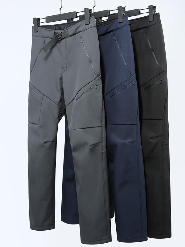 秋冬 登山パンツ 男女兼用 防水 保暖 厚手 フリース ソフトシェル アウトドア ハイキング トレッキング..