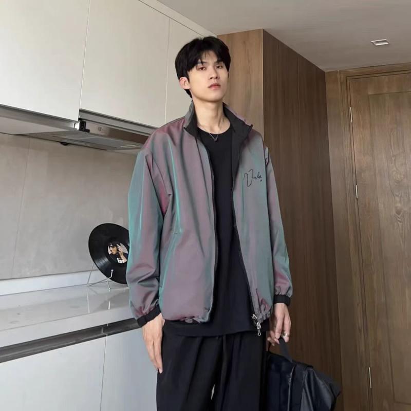 メンズ 秋冬 ジャケット 両面着用 グラデーションカラー スタンドカラー アメリカンスタイル ソフトシェル アウトドア コットン 男女兼用