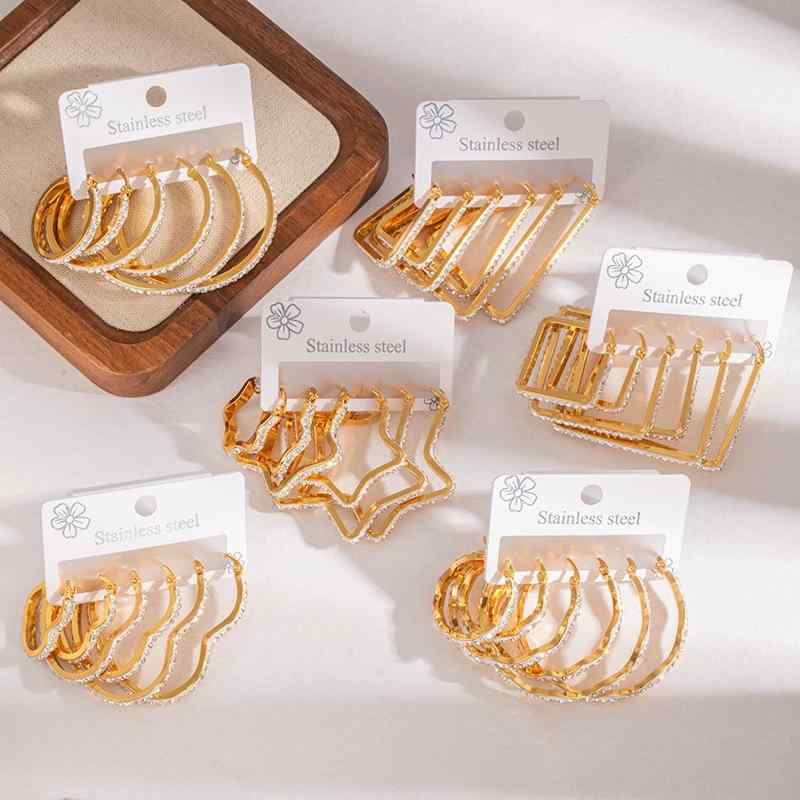 イヤリング レディース シンプル 方形 ジルコニア ステンレス ゴールド 耳飾り スタッド 上品 ミニマル ファッション アクセサリー 日常使い 軽量 耐久性