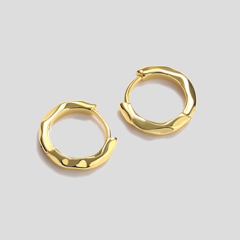 イヤリング レディース 銀製 ミニマリスト ユニーク デザイン 不規則 凹凸 ストーン ベーシック 耳飾り 日常使い シンプル ファッション アクセサリー ジュエリー モダン スタイル コーディネート ギフト プレゼント トレンド 2024 人気 セール