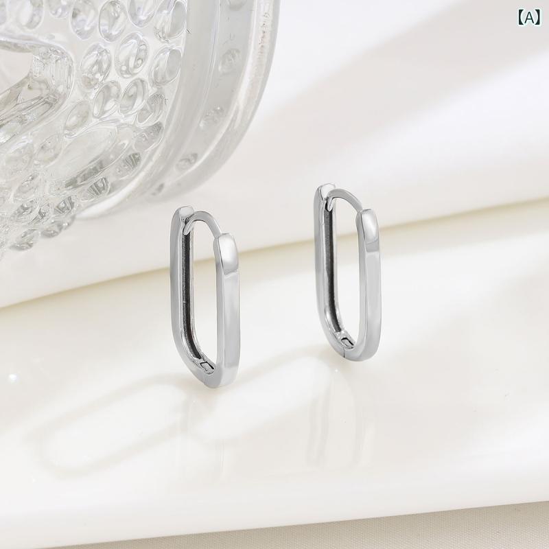 イヤリング レディース 925シルバー 幾何学 楕円形 高級感 個性 耳カフ トレンド 耳飾り アクセサリー