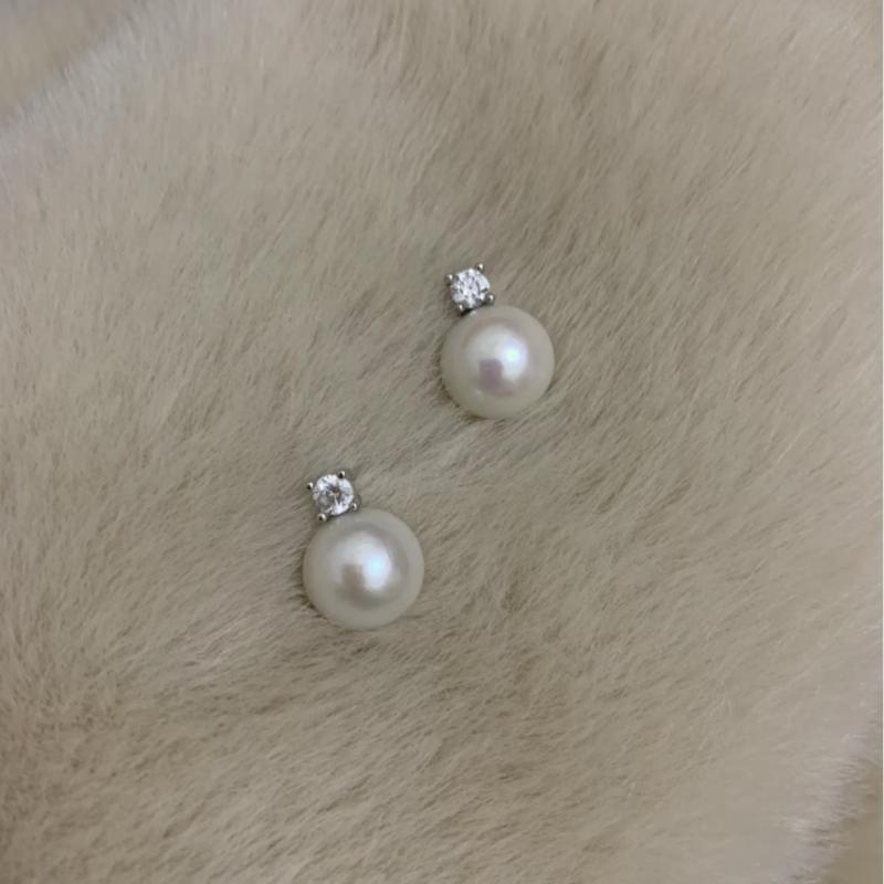パールピアス レディース 真珠 スタッド イヤリング 8-12mm 大小 無瑕 高光沢 S925銀 シルバー アクセサリー 多サイズ 百搭 汎用 フォーマル 通勤 カジュアル デイリー ジュエリー ファッション