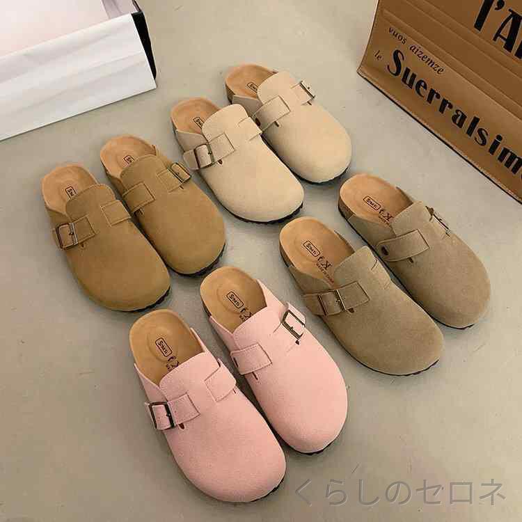 サンダル レディース 春夏 レトロ バックル つま先カバー 厚底 低ヒール 快適 屋外...