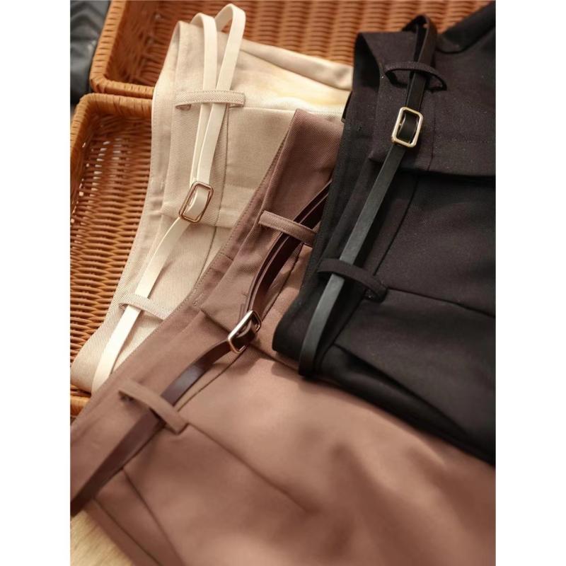 レディース テーパードパンツ スラックス パンツ シガレットパンツ ベルト付き アンクル丈 細見え ハリ感 高品質素材 美脚 きれいめ 通勤 オフィス カジュアル 大人 上品 スタイルアップ ボトムス