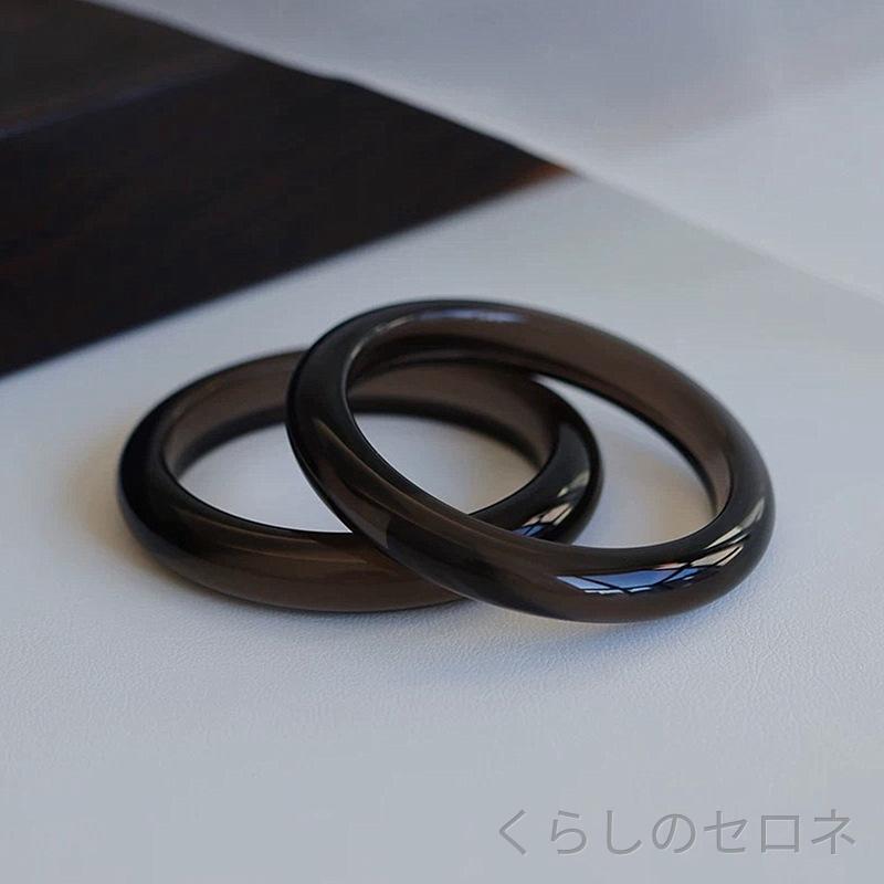 ブレスレット レディース 天然黒曜石 黒水晶風 シンプル 個性的 高級感 学生 通勤 ...