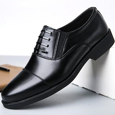 メンズシューズ 革靴 レザーシューズ ビジネスシューズ カジュアルシューズ ソフトソール ブラック 英国風 尖頭トゥ ワークシューズ 通勤シューズ 多用途