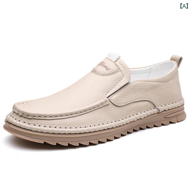 メンズシューズ 本革 ドライビングシューズ 柔らかい皮 モカシン カジュアル 大きめサイズ 柔軟ソール 滑り止め