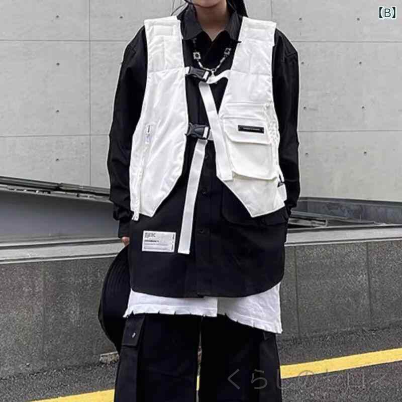 メンズ ベスト ジレ ミリタリー タクティカルベスト テックウェア ワークベスト ス...