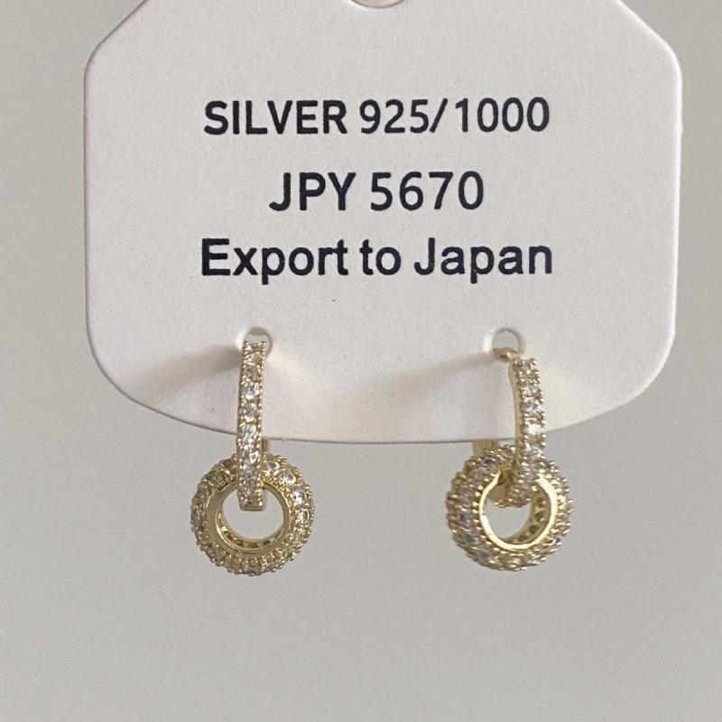 Turquoise - イヤリング レディース ピアス ゴールド ジルコニア 丸型 耳カフ 高級感 独特 個性 デザイン 小ぶり 精緻 百搭 日常 アクセサリー 耳飾り ジュエリー エレガント