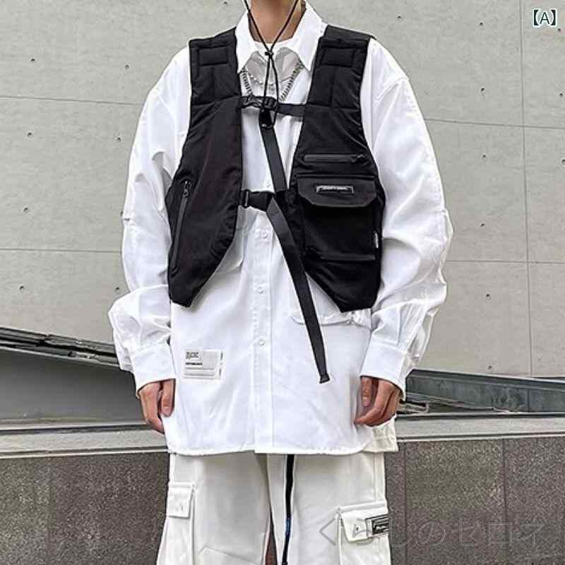 メンズ ベスト ジレ ミリタリー タクティカルベスト テックウェア ワークベスト ス...