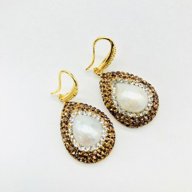 イヤリング レディース ピアス 耳フック 水滴型 ドロップ型 レトロ おしゃれ ファッション ブラウン系 上品 エレガント ベーシック 万能 日常 通勤 耳飾り アクセサリー