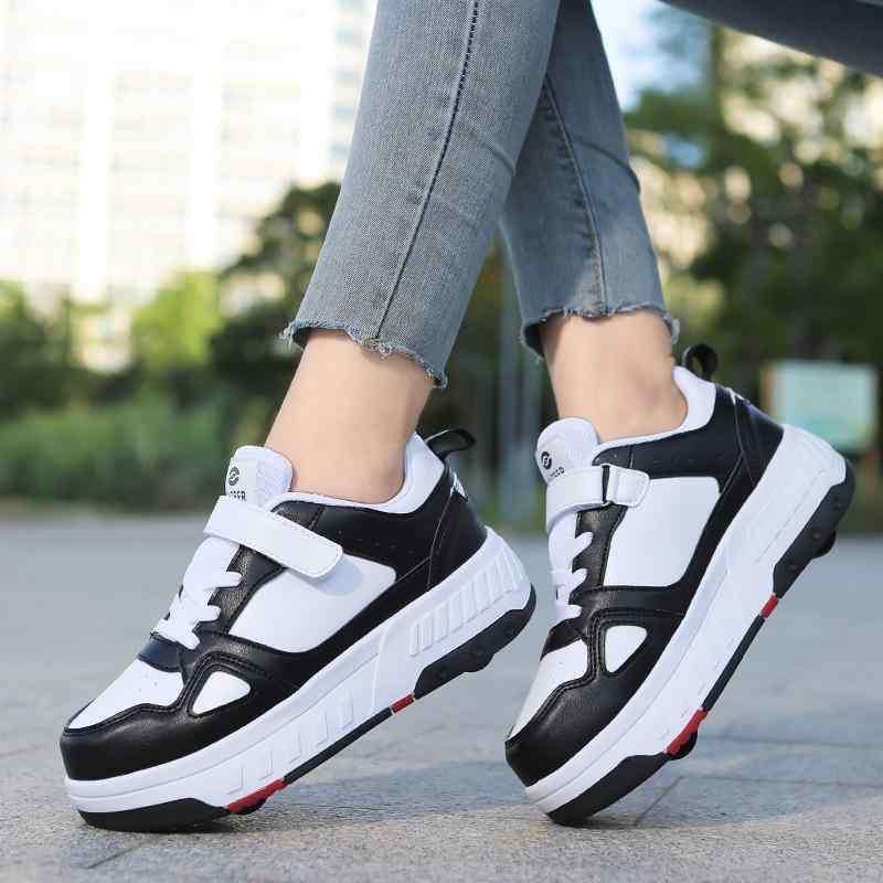 ・車輪素材: ポリウレタン・対象性別: ユニセックス、男性、女性・車輪タイプ: 二列・色: 白、黒白、ピンク、紫・サイズ: 31,32,33,34,35,36,37,38,39,40