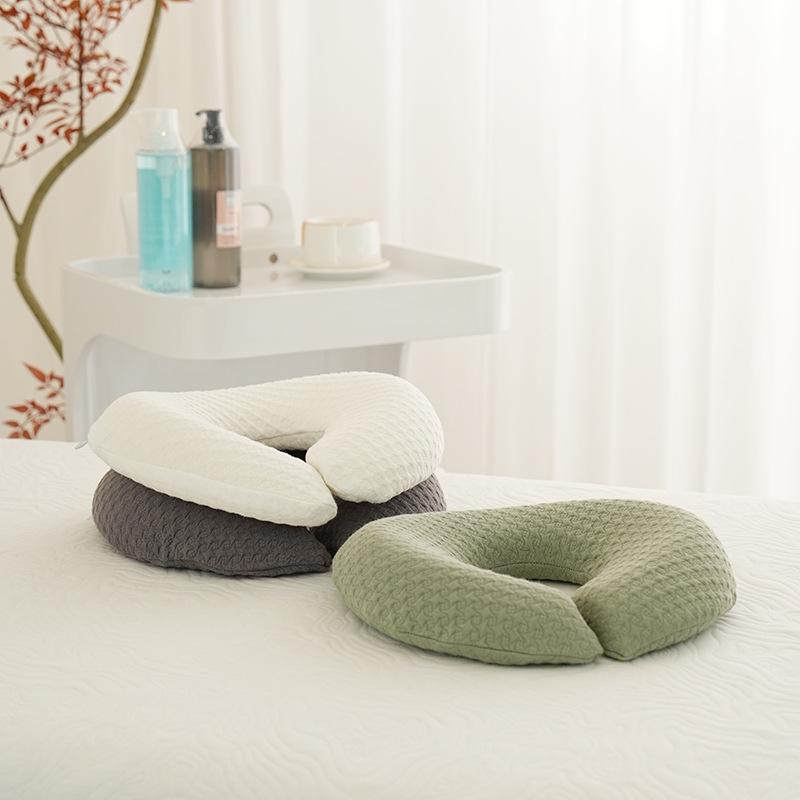 美容院用 うつ伏せ枕 U型顔枕 丸枕 マッサージ推拿枕 取り外し洗濯 肌に優しい 快適フィット 親肤素材 ..