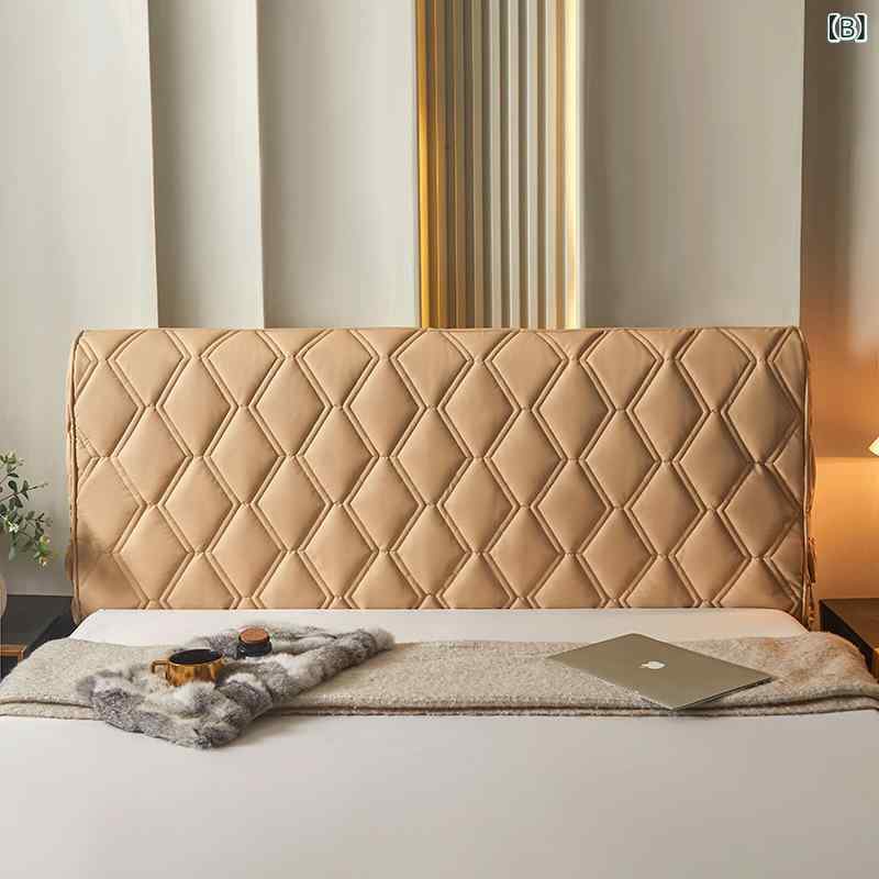 ベッドヘッドカバー 保護 防塵 猫爪防止 汎用 クッション ソフトパッケージ 布革 ベッドヘッドプロテクター 全面カバー 家庭用 寝室インテリア 汚れ防止 耐久性 取り付け簡単 洗えるカバー ベッドガード 枕元保護 布地素材 革調デザイン
