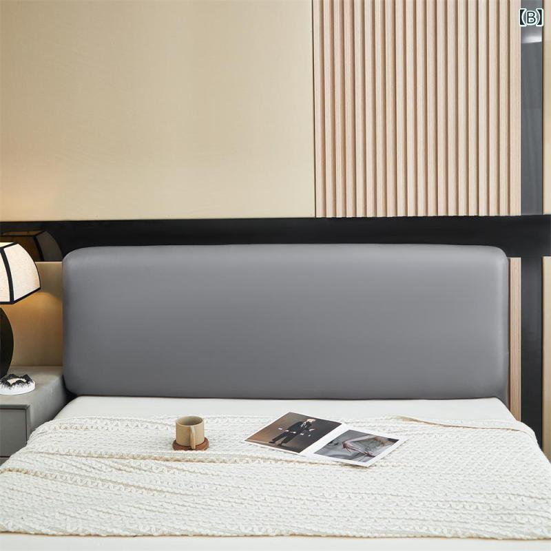 ベッドヘッドカバー 革製 無地 防塵 防傷 耐摩耗 ソフトクッション インテリア 寝室 保護カバー ホーム 背もたれ ヘッドボード プロテクター クッション付き 耐久 シンプル デザイン ベッド周り 整理 収納 グッズ 寝具 アクセサリー 部屋 装飾 家