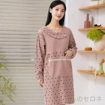 ・分類: 袖付きエプロン・用途: 防水・素材: コルデュロイ・サイズ: 均一・スタイル: 韓国風・柄: 継ぎ接ぎ・パターン: 円/ハート・カラー: カーキ、グレー・対象: 女性
