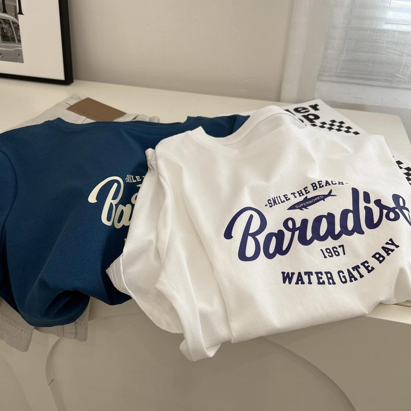 レディース Tシャツ 半袖 綿100% クルーネック ゆったり 韓国ファッション プルオーバー トップス 春夏 着痩せ 楽ちん きれいめ カジュアル 普段使い デイリー コットン素材