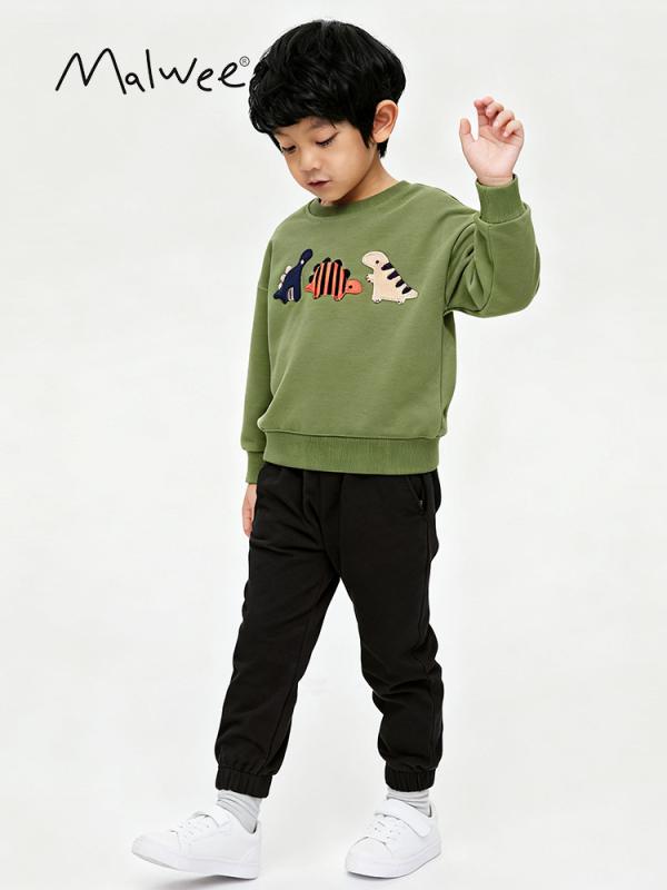 スウェットセット ボーイズ 秋冬 長袖 クルーネック 伸縮腰パンツ キッズ 男の子 小学生 中学生 ジュニ..