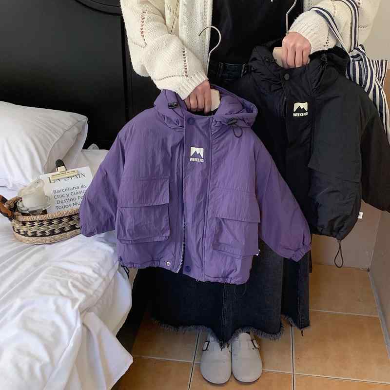 キッズ 男児 秋冬 厚手 フード付き コート 綿素材 暖か アウター スタイリッシュ 子供服 ベビー 童装 ..