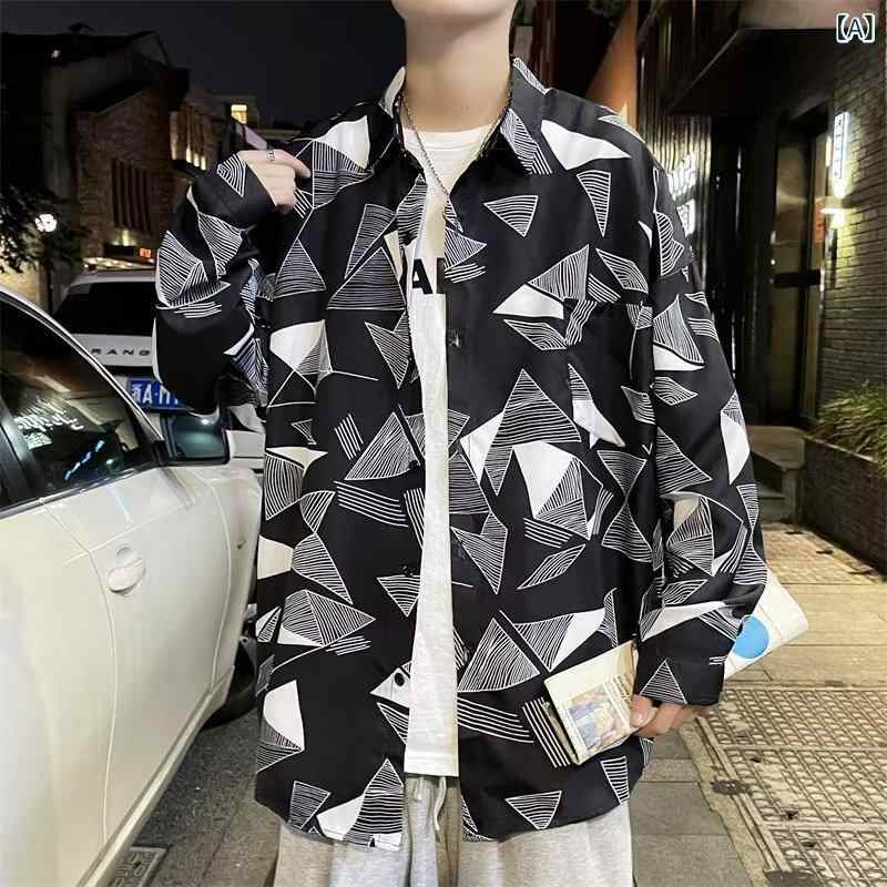 Other - 長袖シャツ メンズ 秋冬 ゆったり 港風 カジュアル トップス 多用途 休闲アウター 吸湿速乾 軽量 接触冷感