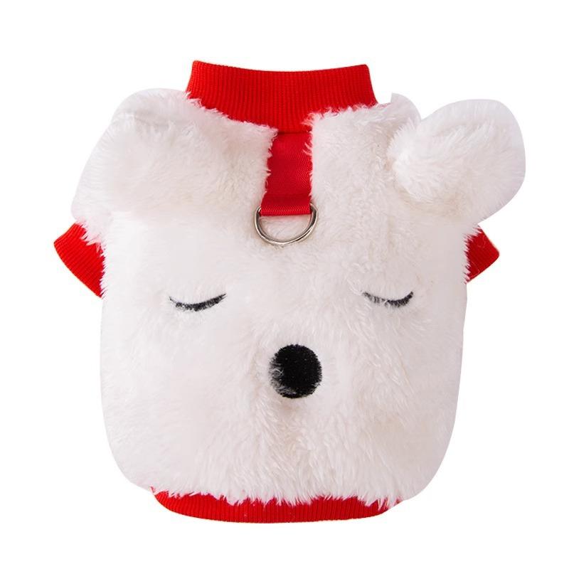 ・素材: ポリエステル繊維・スタイル: 卡通・性別: ユニセックス・色: 白, ブラウン・サイズ: XS（体重0.5-1.5kg）,S（体重1.25-2.5kg）,M（体重2.5-4kg）,L（体重4-5.5kg）,XL（体重5.5-7.5...