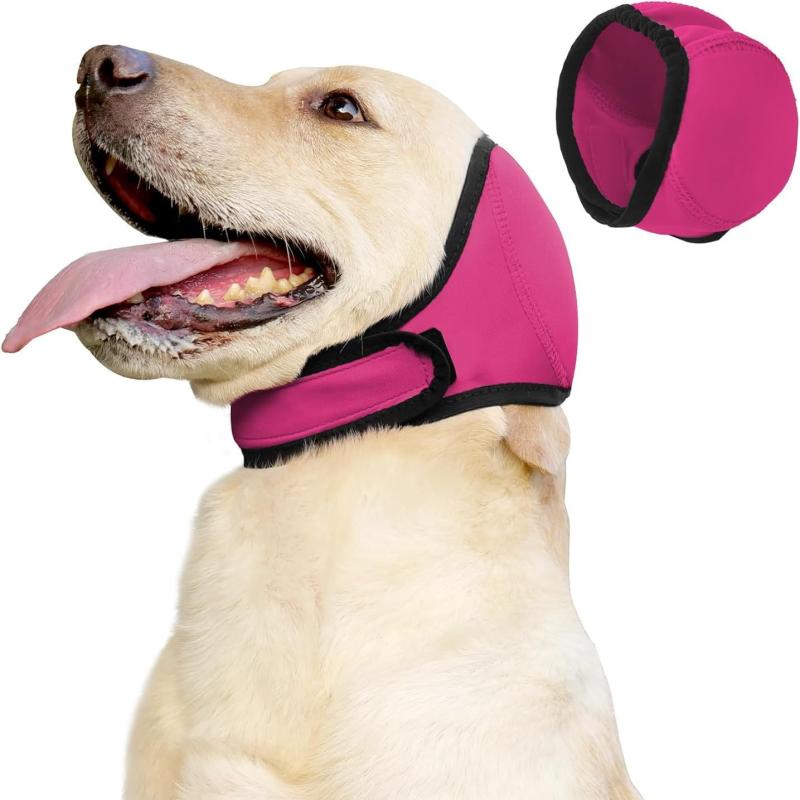 犬用ヘッドカバー 防水耳カバー 夏水泳用 騒音低減隔音 感情安撫 防驚き ペット犬グッズ スイミングア..