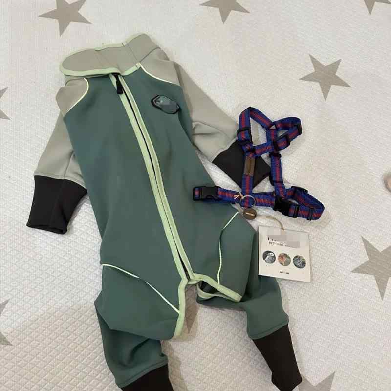 秋冬 ペットフーディー 小型犬猫用 保護 四脚カバー テディ ビション シュナウザー マルチーズ 防寒 暖..