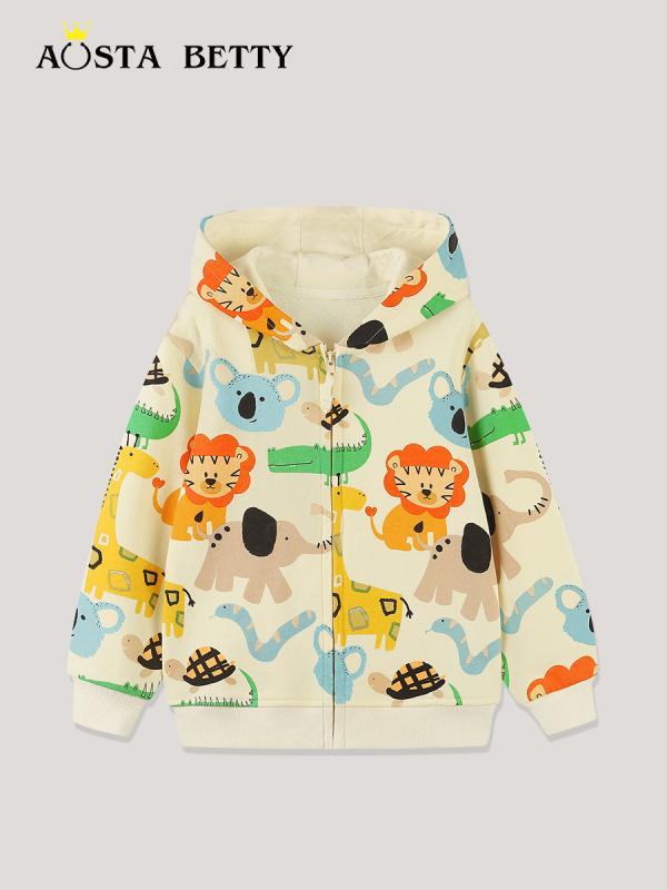 Kimono （For Girls） - キッズ 男の子 フードパーカー 秋 カジュアル 長袖 ジッパー かわいい 子供服 スウェット アウター 休闲 ヨーロッパ風